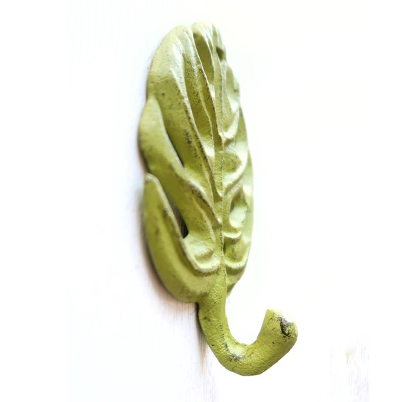 SOLD Monstera Cast Iron Coat Hanger - Picture 3 of 3
